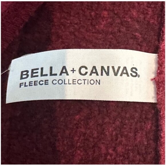 Bella+Canvas Womens Vegan Burgundy Sweatshirt Size S - Picture 4 of 7